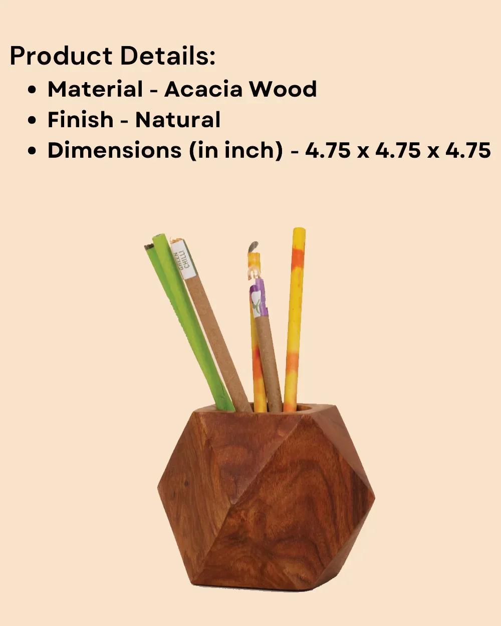 Wooden Pen Stand - Image 3